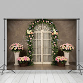 Lofaris Elegant Floral Arch Door Sweet Wedding Backdrop